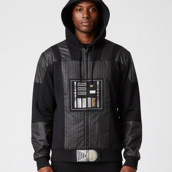 NWOT Star Wars Darth Vader Hoodie Jacket Disney Store JAPAN Men's Large - Picture 1 of 16